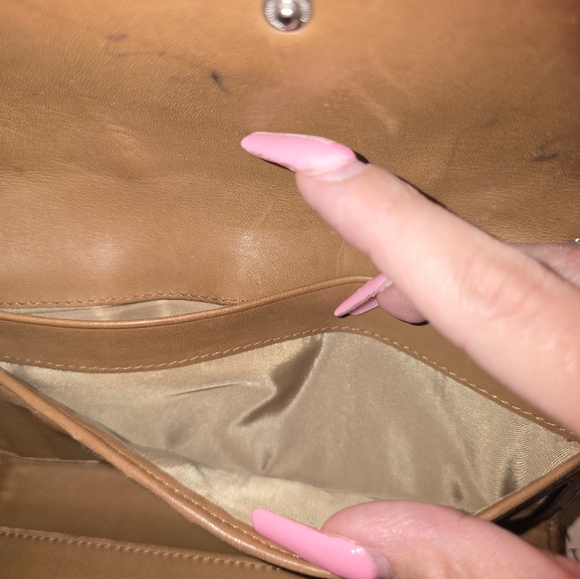 EUC  Coach Brown and Tan Monogram Clutch with Leather Trim - Picture 5 of 10
